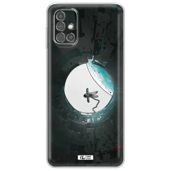a astronaut in a space station Samsung M51 Clear TPU Case
