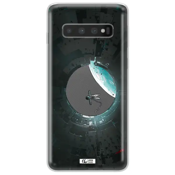 a astronaut in a space station Samsung S10 Clear TPU Case