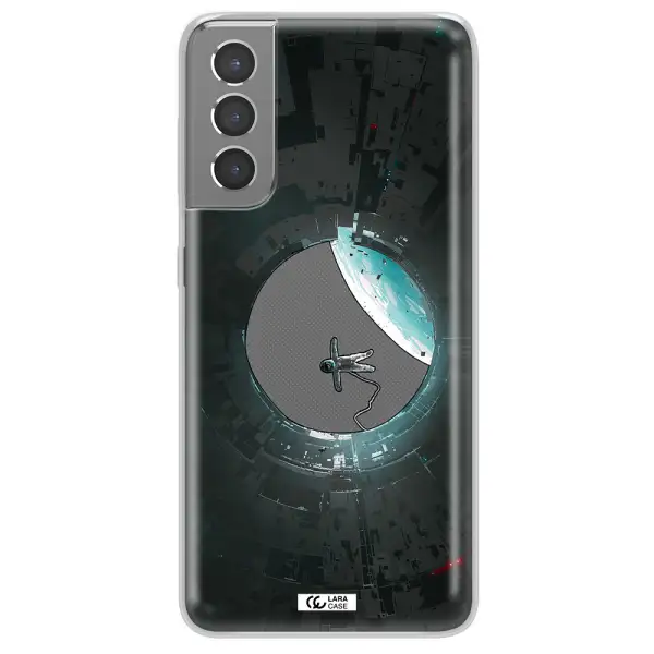 a astronaut in a space station Samsung S21 Clear TPU Case