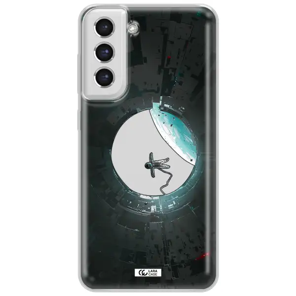 A Astronaut In A Space Station Samsung S21 Fe Clear Tpu Case