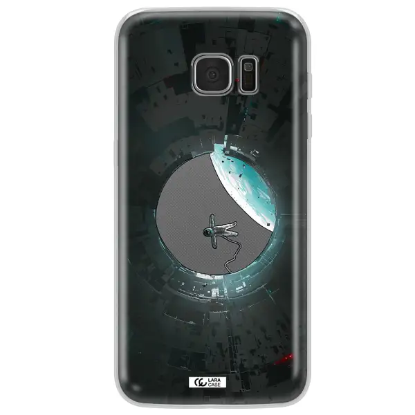 a astronaut in a space station Samsung S7 Edge Clear TPU Case