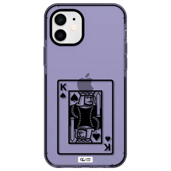 a black and white card with a man in a crown Apple iPhone 11 impact Lilac Case