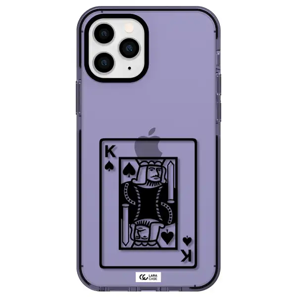 a black and white card with a man in a crown Apple iPhone 11 pro impact Lilac Case
