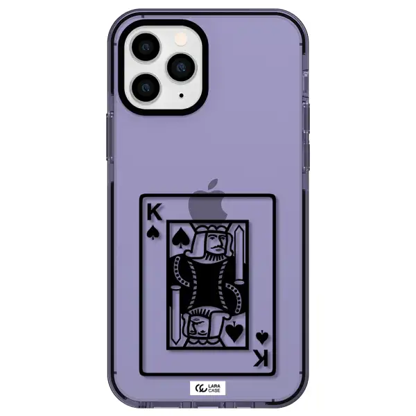 a black and white card with a man in a crown Apple iPhone 11 pro max impact Lilac Case