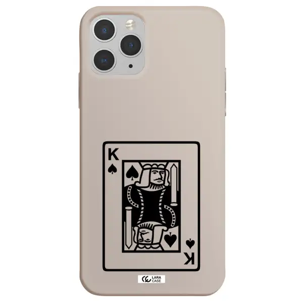 a black and white card with a man in a crown Apple iPhone 11 pro max Silicone Stone Case