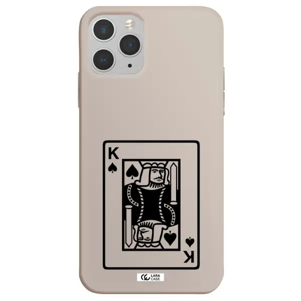 a black and white card with a man in a crown Apple iPhone 11 pro Silicone Stone Case
