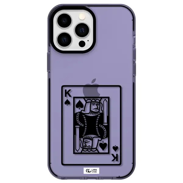a black and white card with a man in a crown Apple iPhone 13 Pro Max impact Lilac Case