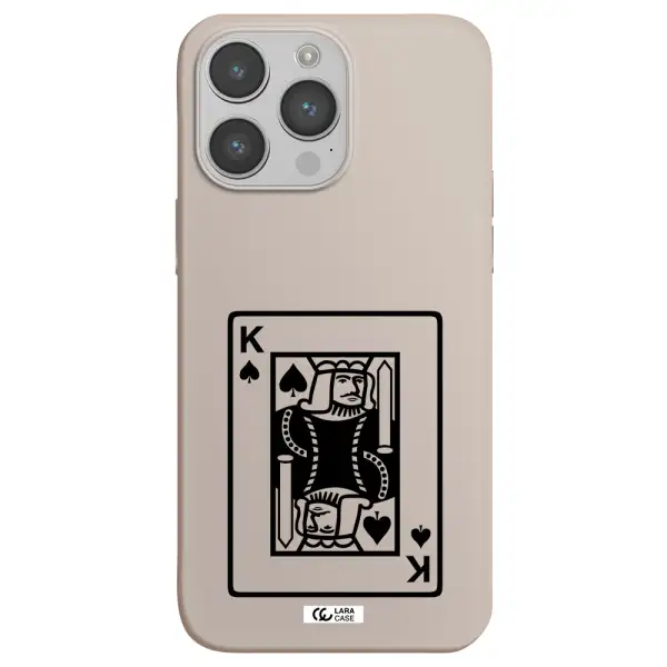 a black and white card with a man in a crown Apple iPhone 14 pro max Silicone Stone Case