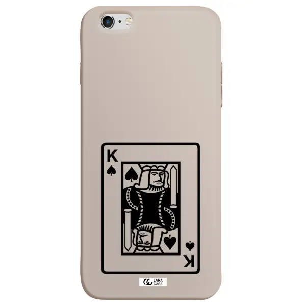 a black and white card with a man in a crown Apple iPhone 6 s plus Silicone Stone Case