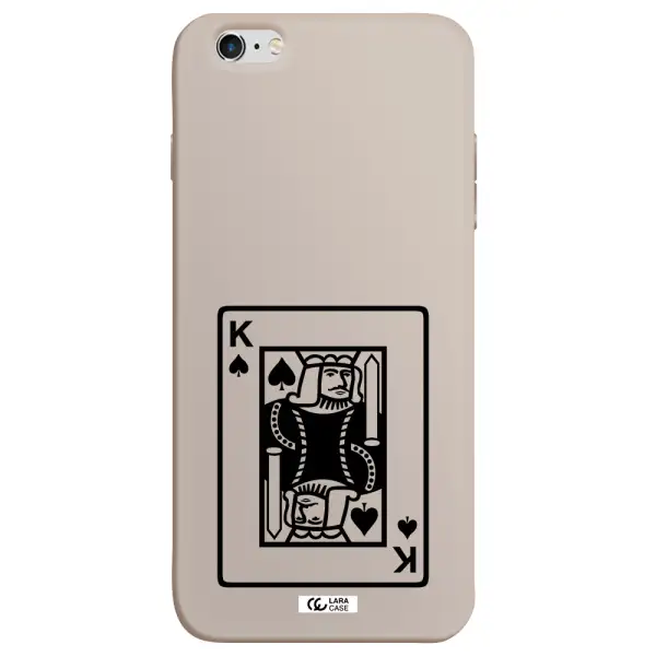 a black and white card with a man in a crown Apple iPhone 6S Silicone Stone Case