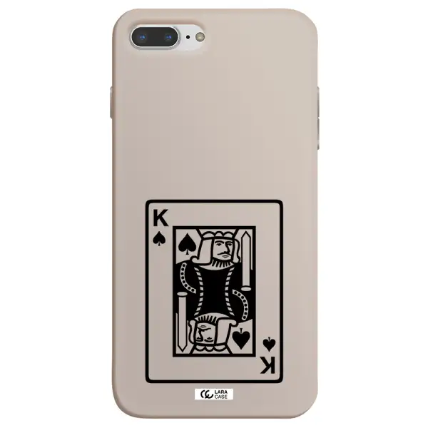 a black and white card with a man in a crown Apple iPhone 7 plus Silicone Stone Case