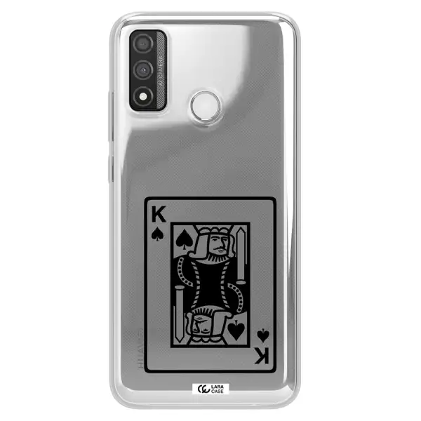 a black and white card with a man in a crown Huawei P Smart 2020 Clear TPU Case