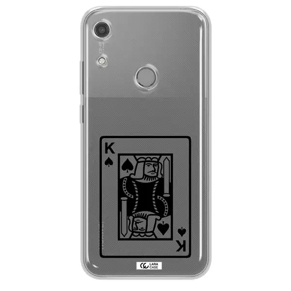a black and white card with a man in a crown Huawei Y6S Clear TPU Case