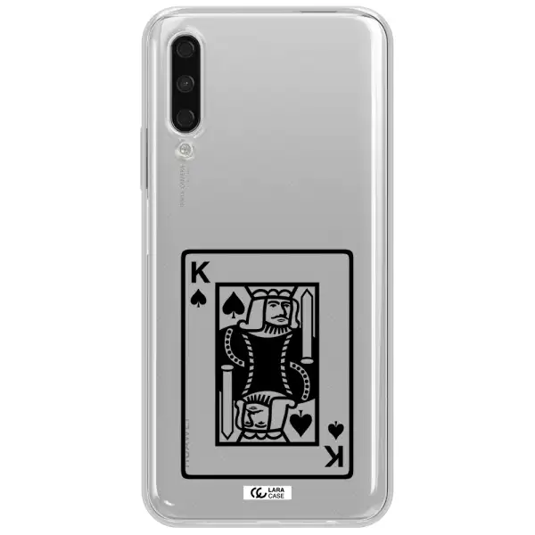 A Black And White Card With A Man In A Crown Huawei Y9S Clear Tpu Case