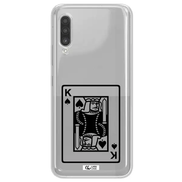 a black and white card with a man in a crown Samsung A90 Clear TPU Case