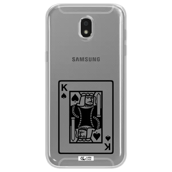 a black and white card with a man in a crown Samsung J5 2017 Clear TPU Case