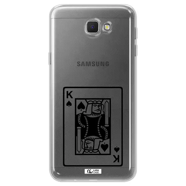 a black and white card with a man in a crown Samsung J5 Prime Clear TPU Case