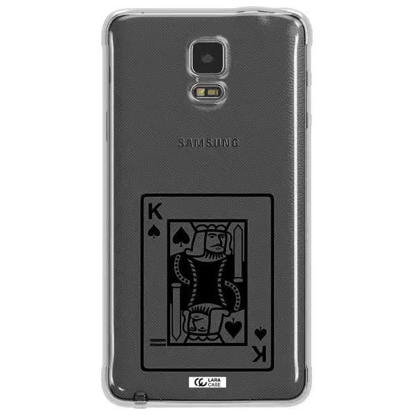 a black and white card with a man in a crown Samsung Note 4 Clear TPU Case