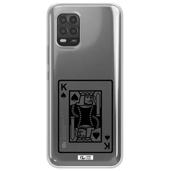 a black and white card with a man in a crown Xiaomi Mi 10 Lite Clear TPU Case