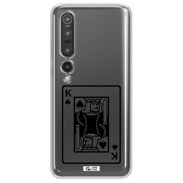 a black and white card with a man in a crown Xiaomi Mi 10 Pro Clear TPU Case