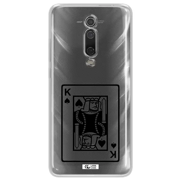 a black and white card with a man in a crown Xiaomi Mi 9T Clear TPU Case