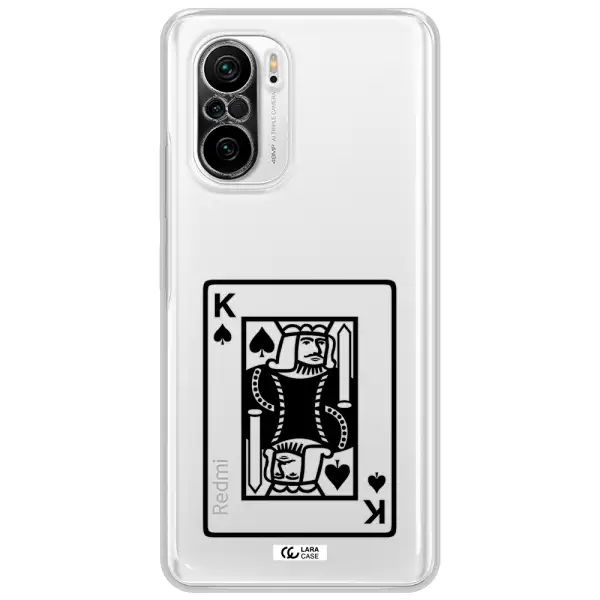 A Black And White Card With A Man In A Crown Xiaomi Poco F3 Clear Tpu Case