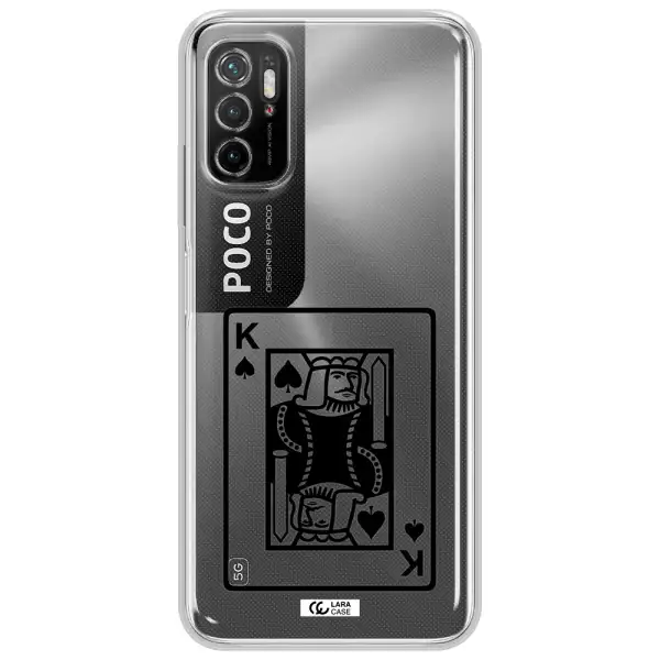 A Black And White Card With A Man In A Crown Xiaomi Poco M4 Pro 5G Clear Tpu Case