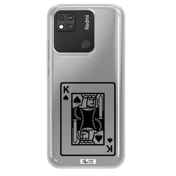 a black and white card with a man in a crown Xiaomi Redmi 10A Clear TPU Case