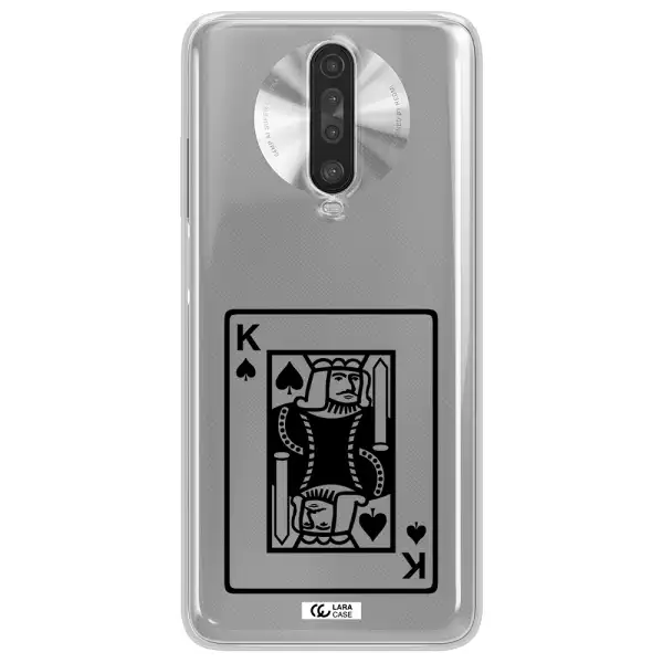 a black and white card with a man in a crown Xiaomi Redmi K30 Clear TPU Case