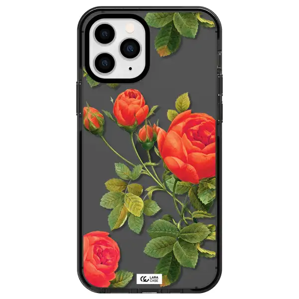 a close-up of a flower Apple iPhone 11 pro max impact Smoke Black Case