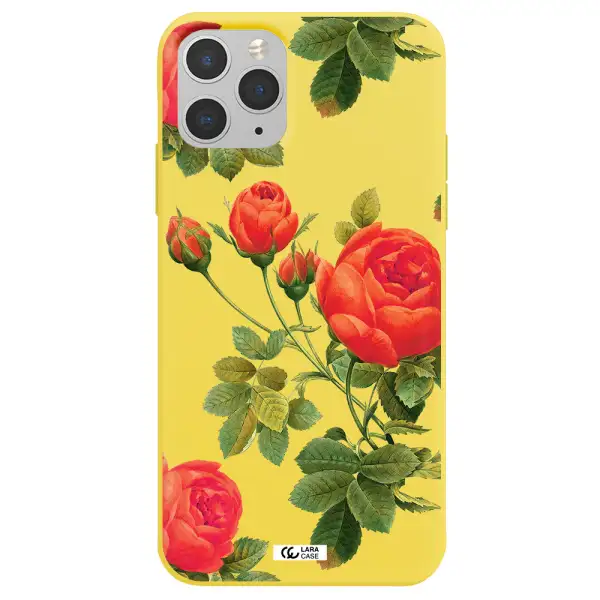 a close-up of a flower Apple iPhone 11 pro max Silicone canary yellow Case