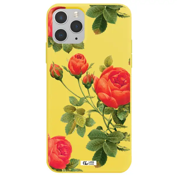 a close-up of a flower Apple iPhone 11 pro Silicone canary yellow Case