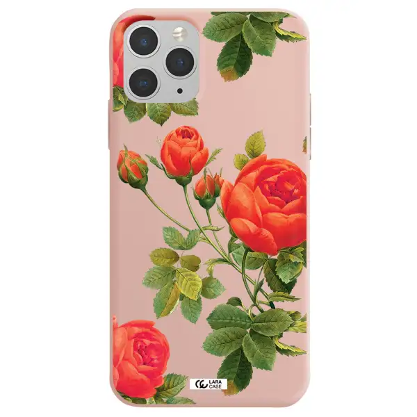 a close-up of a flower Apple iPhone 11 pro Silicone pastel pink Case