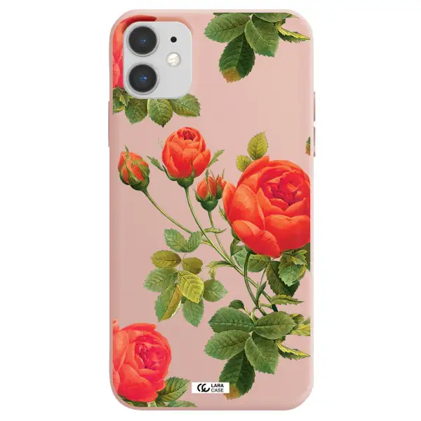 a close-up of a flower Apple iPhone 11 Silicone pastel pink Case