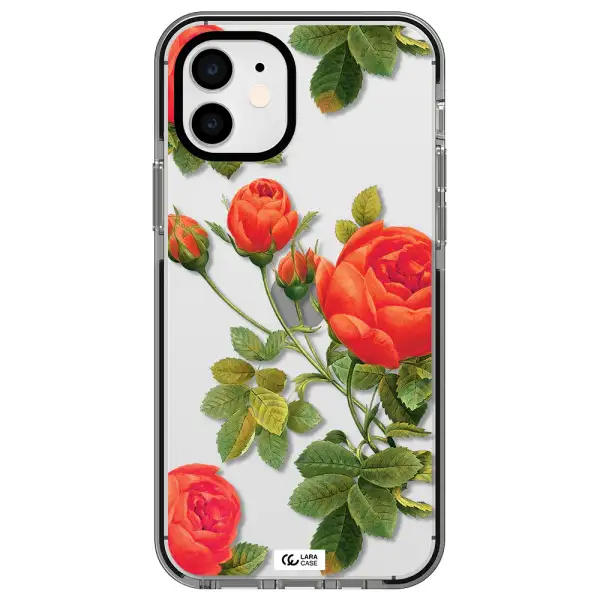 a close-up of a flower Apple iPhone 12 impact black border Case