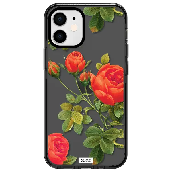 a close-up of a flower Apple iPhone 12 mini impact Smoke Black Case
