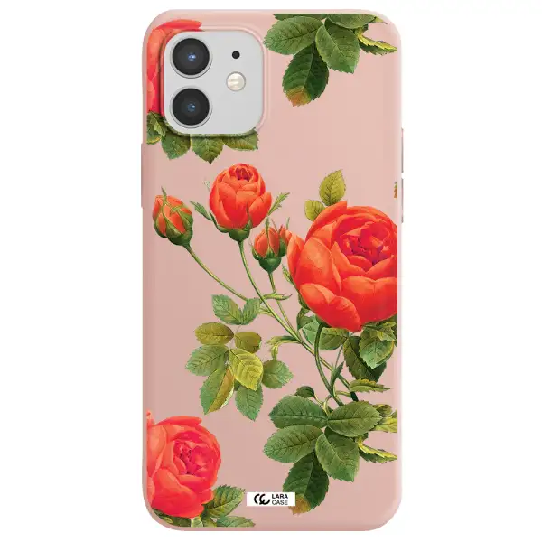 a close-up of a flower Apple iPhone 12 mini Silicone pastel pink Case