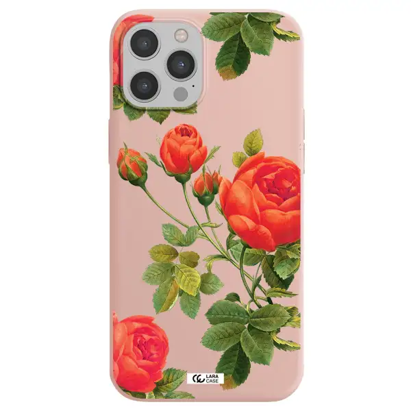 a close-up of a flower Apple iPhone 12 pro max Silicone pastel pink Case