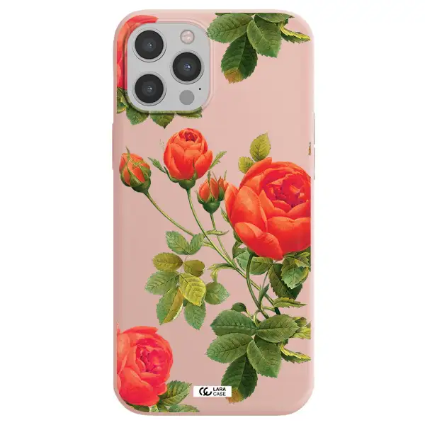a close-up of a flower Apple iPhone 12 pro Silicone pastel pink Case