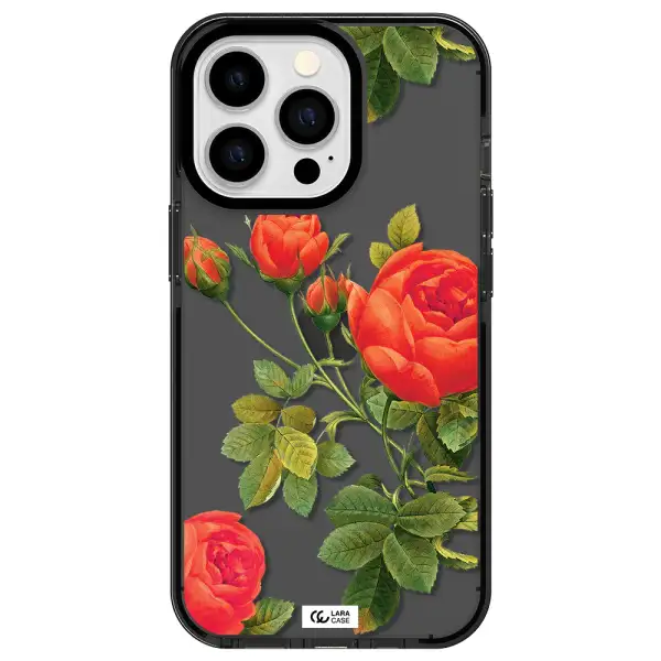 a close-up of a flower Apple iPhone 13 Pro impact Smoke Black Case