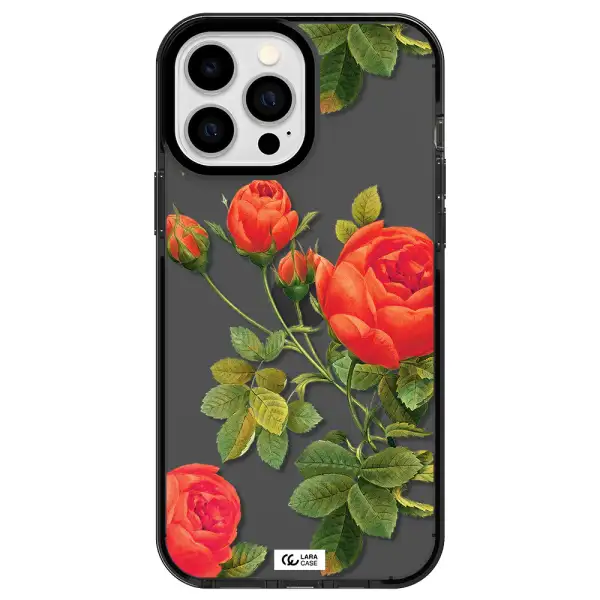 a close-up of a flower Apple iPhone 13 Pro Max impact Smoke Black Case