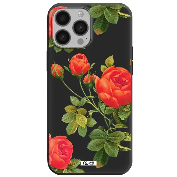 a close-up of a flower Apple iPhone 13 Pro Silicone black Case