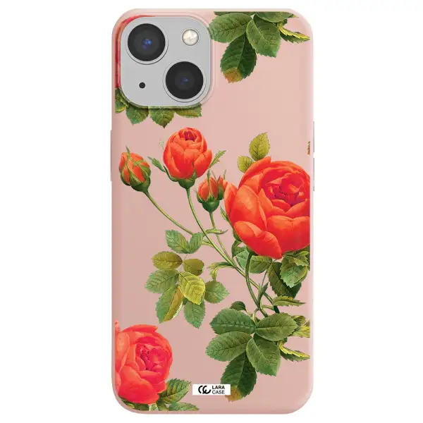 a close-up of a flower Apple iPhone 13 Silicone pastel pink Case