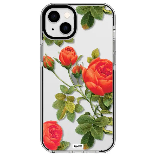 a close-up of a flower Apple iPhone 14 plus impact black border Case