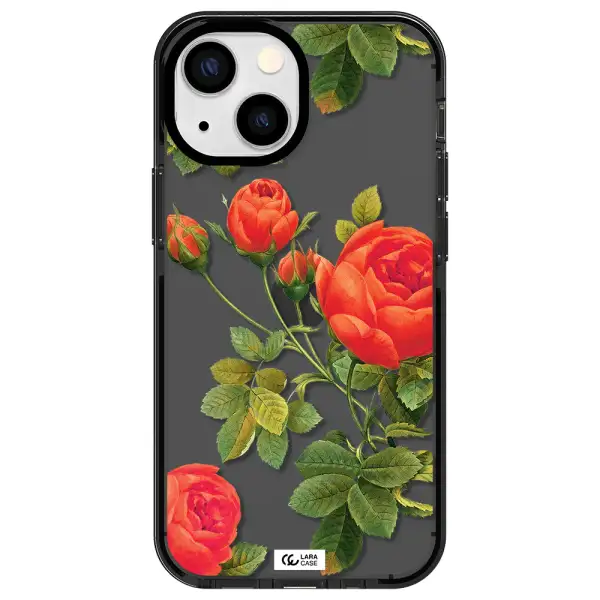 a close-up of a flower Apple iPhone 15 impact Smoke Black Case
