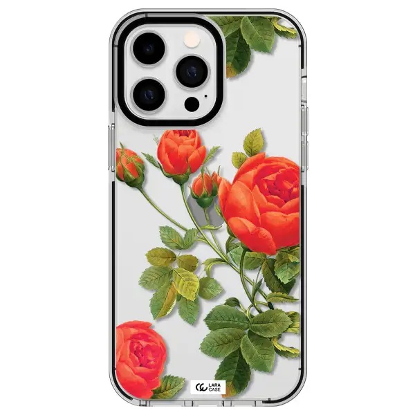 a close-up of a flower Apple iPhone 15 Pro Max impact black border Case
