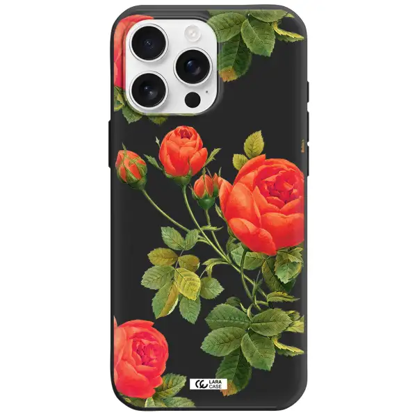 A Close-Up Of A Flower Apple Iphone 16 Pro Max Silicone Black Case