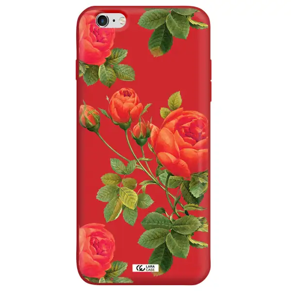 a close-up of a flower Apple iPhone 6 plus Silicone Imperial Red Case