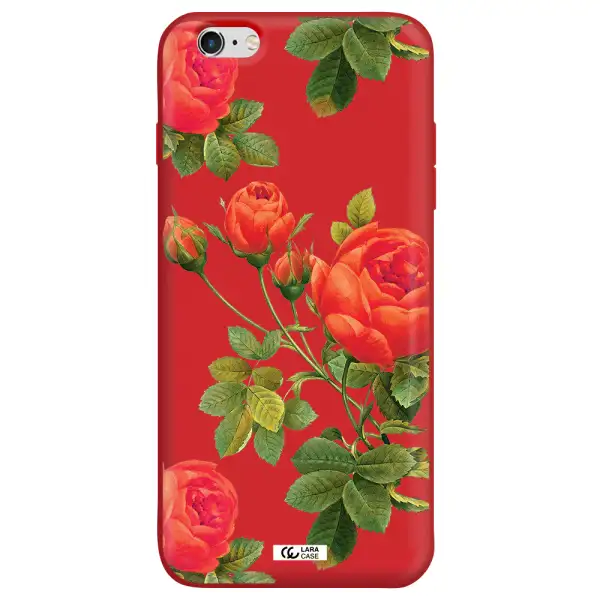 a close-up of a flower Apple iPhone 6 s plus Silicone Imperial Red Case