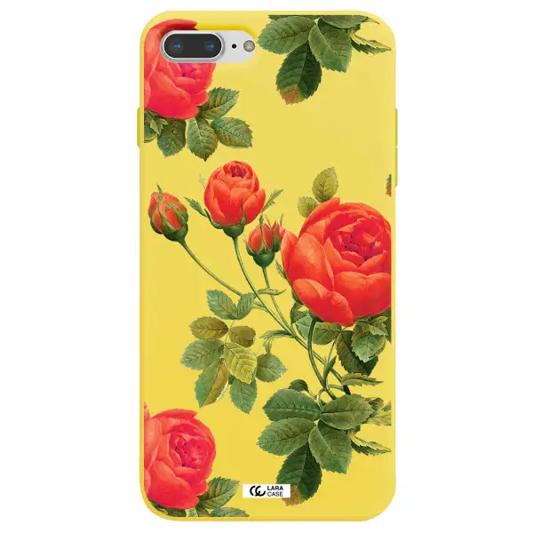 a close-up of a flower Apple iPhone 7 plus Silicone canary yellow Case